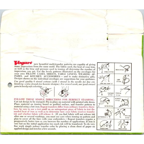 Vintage Vogart Transfer Patterns, 674 Calla Lilies Roses and Butterfly Baskets - Picture 2 of 2
